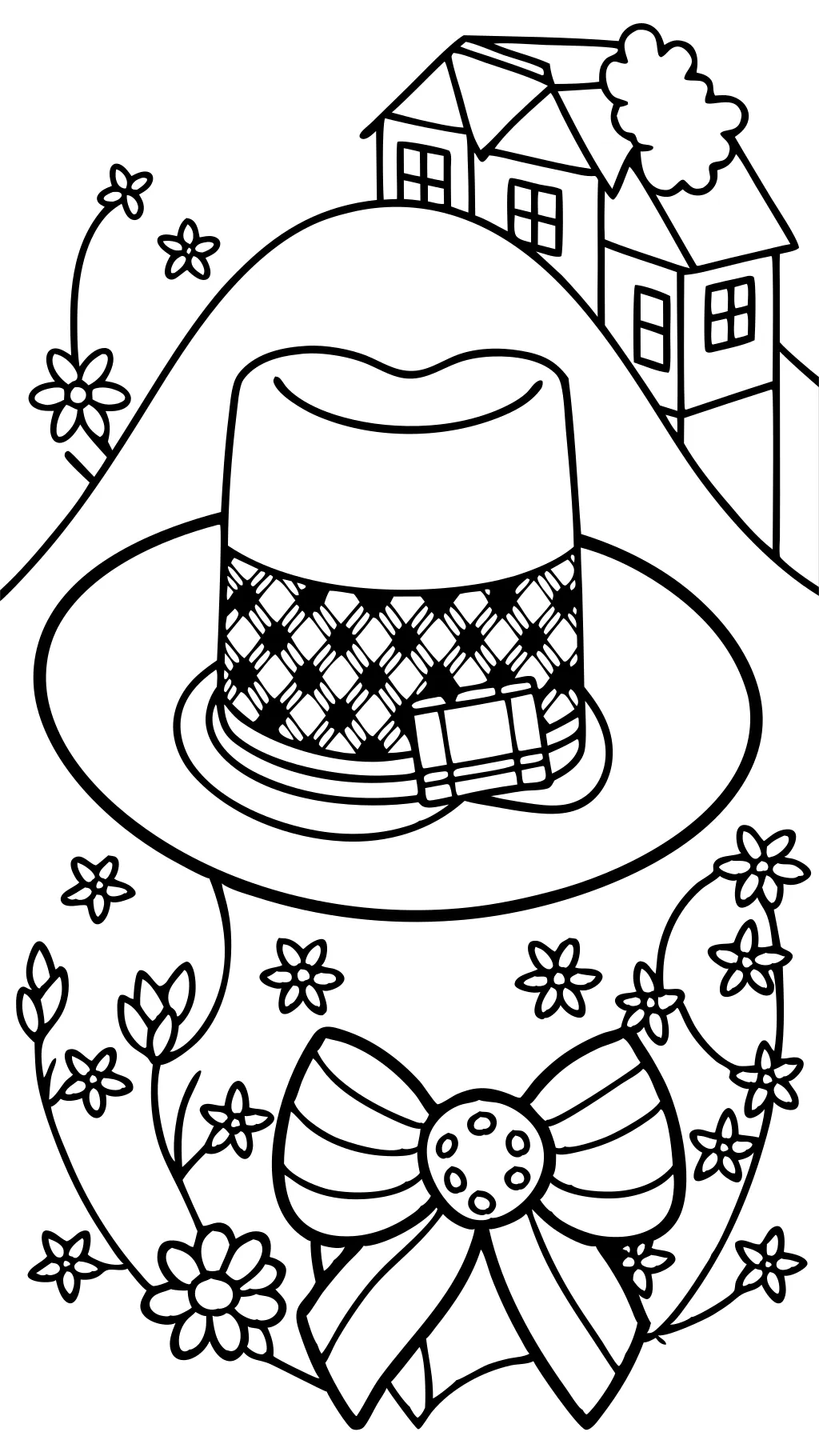 cowboy hat preppy coloring pages